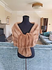 Mink Stole Cape Wrap Shawl Bolero Jacket Scarf  Real Fur Visone Visón Nerzstola