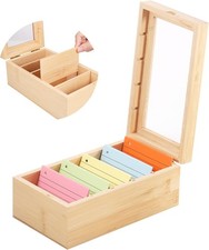 Index Card Holder, Wooden Card