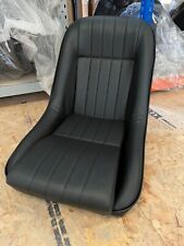 Cobra Cub Bucket Seat (No Headrest) - Black Vinyl with Piping