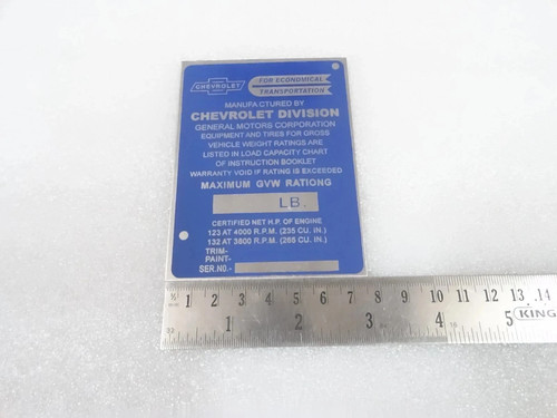 Data plates pair of - 3,