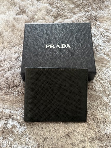 Prada saffiano leather - leather, bi-fold