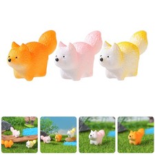  9 Pcs Fox Ornament Outdoor Animal Ornaments Garden Forest Creature Figurines