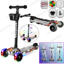 3 in 1 Kids Scooter Adjustable 3 Wheels Kick Scooters Toddler Age 3-10 years old