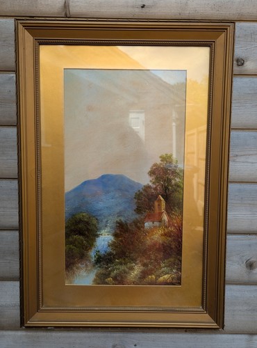Large antique victorian oil - antique,