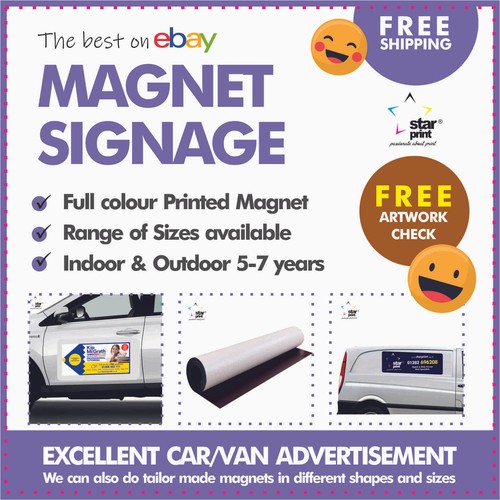 Magnetic car van signs - car,