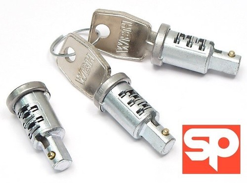 Door lock barrel set - x3, with
