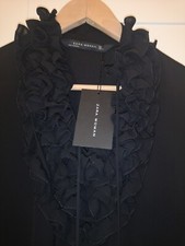 BNWT Black Zara frill ruffle