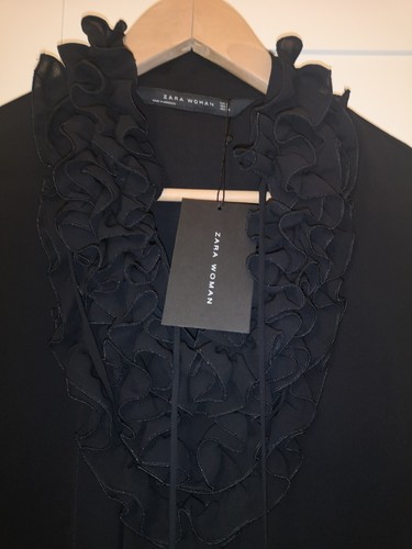 Bnwt black zara frill - zara, ruffle