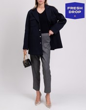 RRP€540 EXTREME CASHMERE Jumper Size XS Blue Cashmere Blend V-Neck Long Sleeve