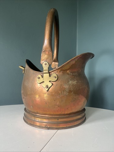 Antique helmet coal scuttle - antique,