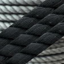 6mm Natural Slate Grey Cotton Rope, 3 Strand, Coloured Cotton Rope - Select Leng