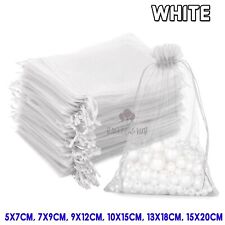 WHITE Organza Gift Bags