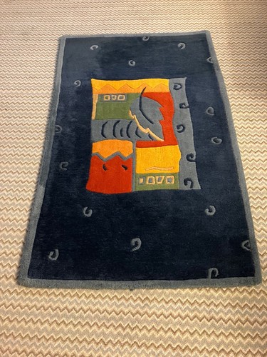 Hand made wool rug - made,