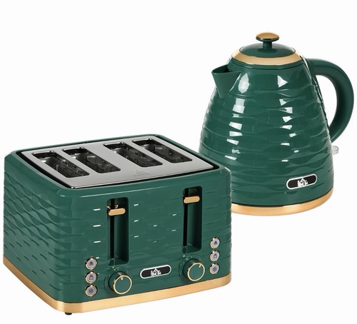 Homcom kettle toaster set - homcom, &