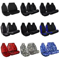 2+1 Luxury Van Seat Cover Protectors Racing Piping Quilted Leather Waterproof