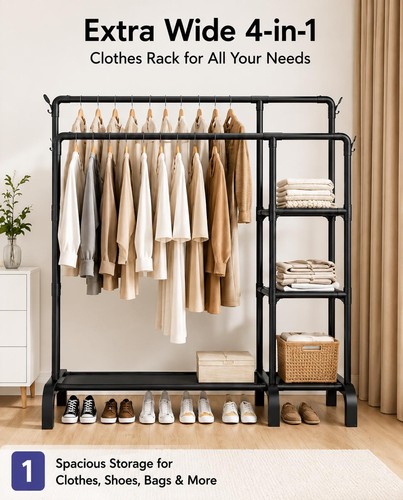 Double clothes rail - 4-in-1,