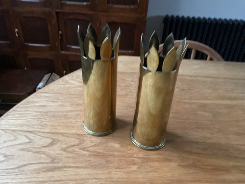 Ww1 pair brass trench - of, art