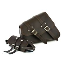 Pannier Bag Motorcycle Leather Saddle bags Waterproof Motorbike Luggage Tool Bag