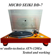 Used MICRO SEIKI DD-7 Direct Drive Record Player w/ AT-120Ea Tested and Working