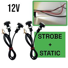 4 X White STROBE DRL 23MM LED