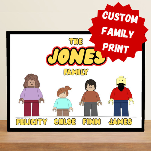 Personalised family lego home - personalised,