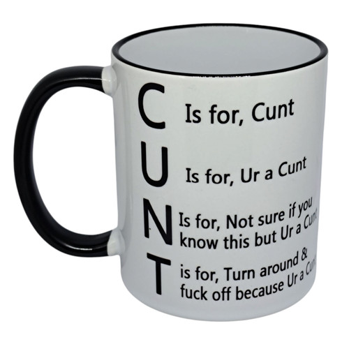 For acunt coffee mug rude - c,