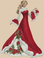 Elegant Lady 157 miss Christmas Cross stitch chart  Elegant Lady Flowerpower37