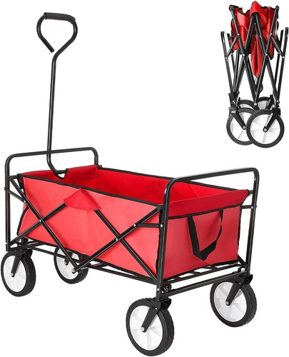 Folding utility garden wagon - garden,