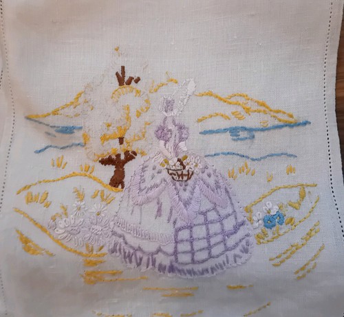 Vintage crinoline lady hand - vintage,