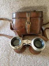 Le Jockey Club Paris Antique Vintage Binoculars Horse Racing with original case