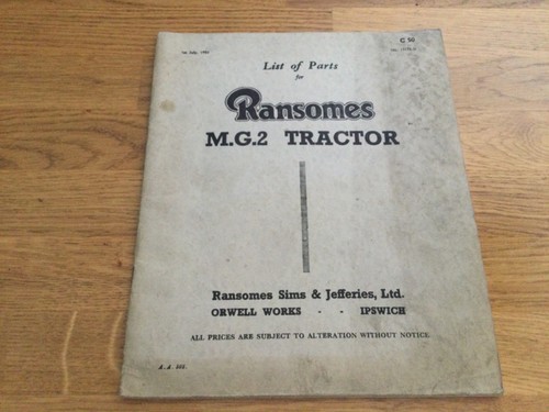 Ransomes mg2 parts - mg2,
