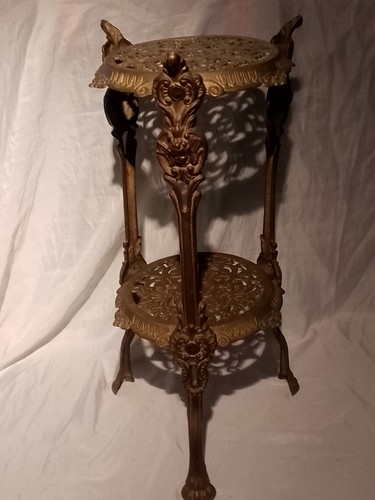 Vintage ornate cast brass - cast,