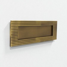 Antique Brass Reeded Letter