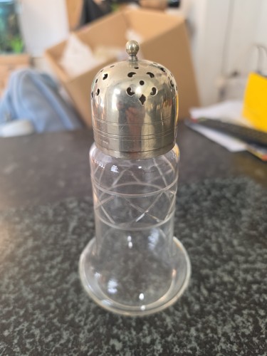 Antique glass salt - glass, shaker
