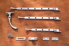 Pear Drop Chrome Or Brass Timber Wooden Window Handles, Stays Casement Fasteners