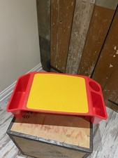 Wilko Blox Lap Tray Building Table Storage Lego Red Yellow Toys Pre School