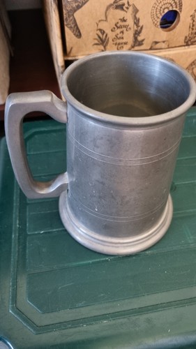 Vintage english pewter pint - english,