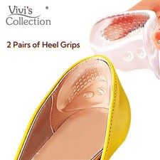 Heel Grips Protectors Pads Cushion Shoe Gel Foot For Loose Shoes Too Big Feet