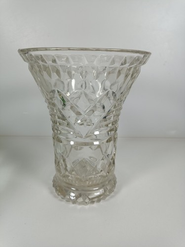 Vintage pressed clear glass - clear,