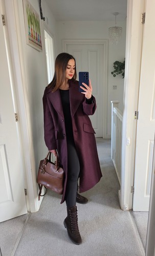 Zara burgundy oversized long - zara,