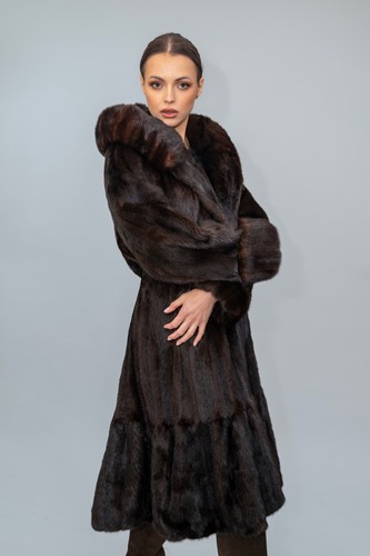 Luxury full length dark brown - length,