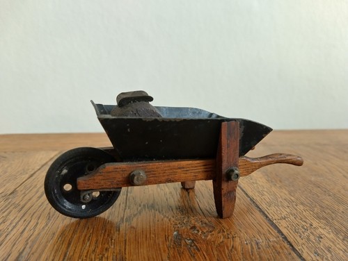 Vintage wood metal wheelbarrow - metal,