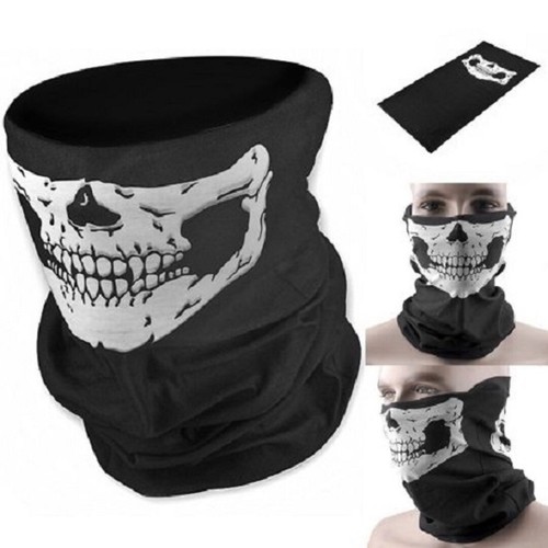 Skull face mask neck warmer - skull,
