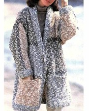 Ladies Easy Chunky Jacket/Cardigan/ Sizes 34-44 Knitting Pattern  (956)
