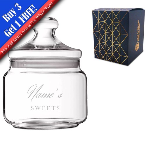 Personalised glass sweet - sweet, jar