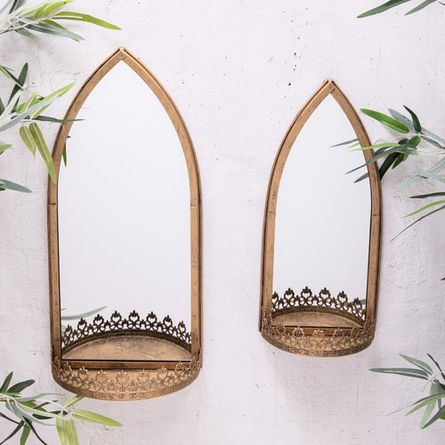 Gold metal garden wall - wall, mirror