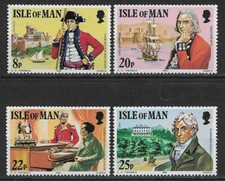 1981 Isle of Man Sg 197/200 150th Death Anniversary of Colonel Mark Wilks MNH