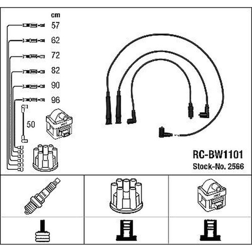 2566 ngk ignition - ngk, cable