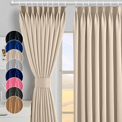 Pencil pleat blackout curtains - pleat,