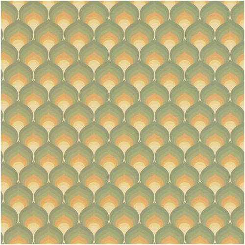 Retro vinyl green orange - vinyl,